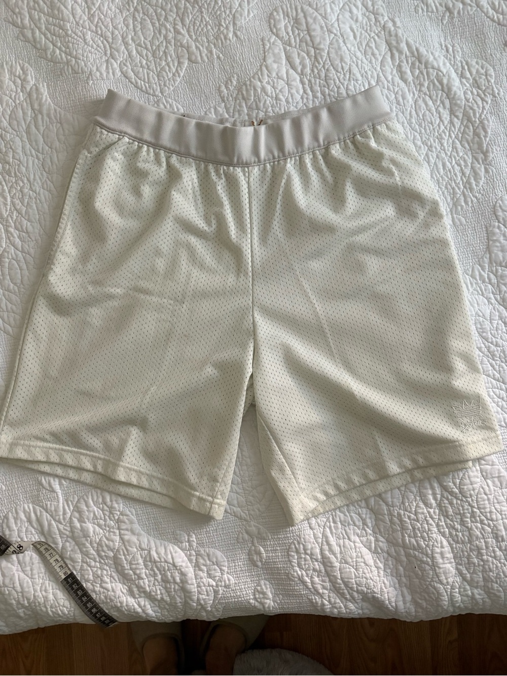 White/Cream Men Adidas Athletic Shorts